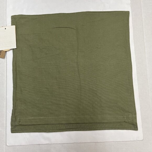 The Home Throw Pillow Covers Floral Birds 18x18 Embroidered Textured Cotton - Picture 11 of 12